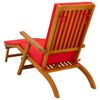 vidaXL Сгъваем и reclining шезлонг 2 pcs Червено 55 x 146 x 91 см