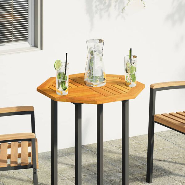 vidaXL Плот за маса 60x60x2 см осмоъгълен масивна дървесина акация