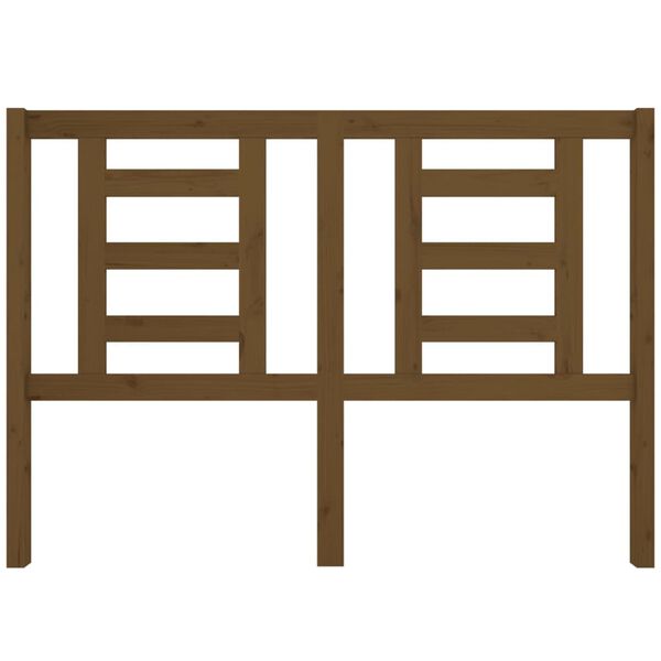 vidaXL Горна табла за легло, меденокафява, 141x4x100 см, бор масив