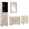vidaXL Комплект мебели за баня с чекмедже 4 pcs Бяло Инженерно дърво