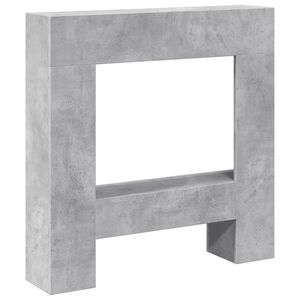 vidaXL Облицовка за камина, бетонно сив, 81x18x82 см, инженерно дърво