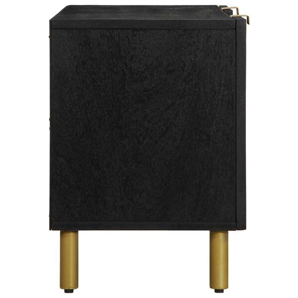 vidaXL ТВ шкаф, черен, 105x33x46 см, инженерно дърво