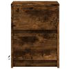vidaXL Нощно шкафче с LED осветление, опушен дъб, инженерно дърво