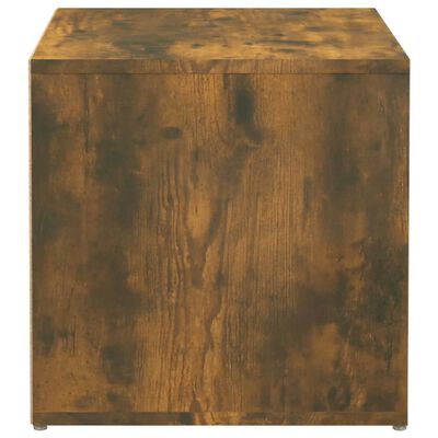 vidaXL Кутия с чекмедже, опушен дъб, 40,5x40x40 см, инженерно дърво