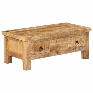 vidaXL Маса за кафе, 90x45x35 см, мангово дърво масив