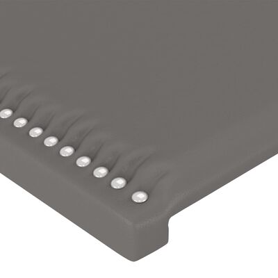 vidaXL Горни табли за легло 2 бр сиви 80x5x78/88 см, изкуствена кожа
