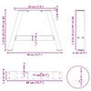 vidaXL Крака за масичка за кафе, А-образни, 2 бр., антрацит, 40x(30-31) см, стомана