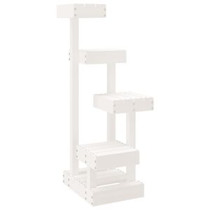 vidaXL Котешко дърво, бяло , 45,5x49x103 см, масивно дърво бор