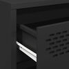 vidaXL Бюфет, черен, 68x39x58,5 см, студеновалцувана стомана