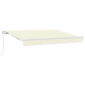 vidaXL Прибираща се тента Крем 300 x 200 cm текстил