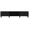 vidaXL ТB шкаф, черен, 180x31,5x40 см, инженерно дърво