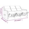vidaXL 3-местен масажен реклайнер, сиво, изкуствена кожа