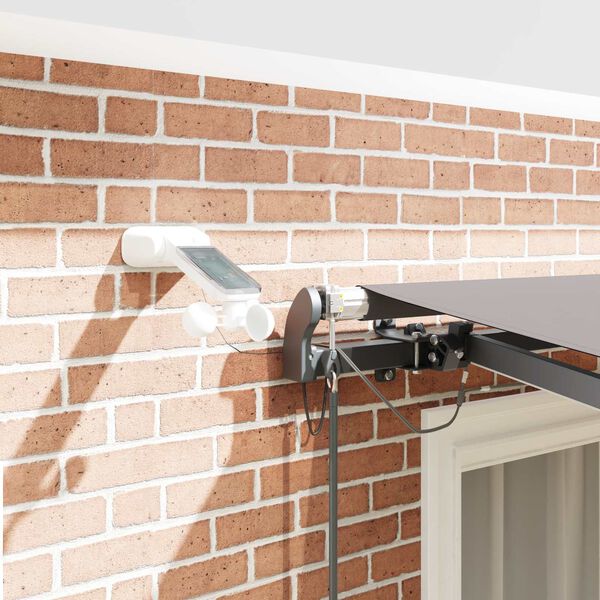 vidaXL Сгъваем навес с Светлосиво 300 x 250 cm текстил