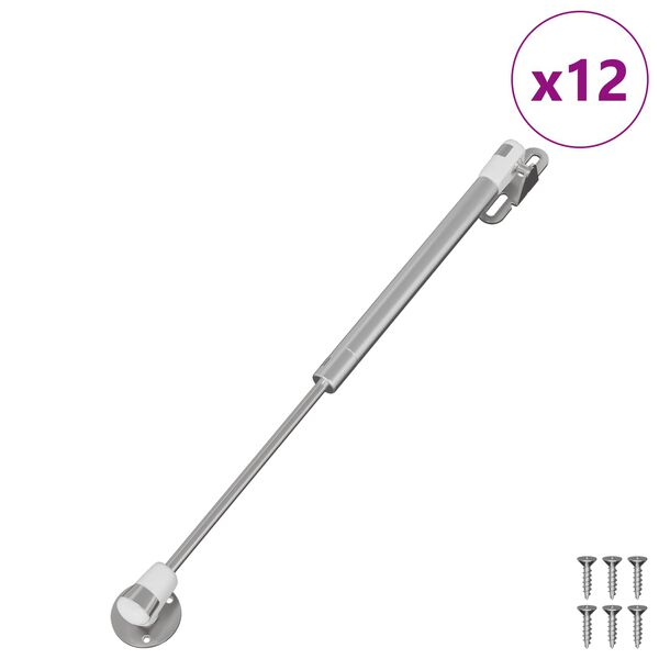 vidaXL Хидравлична газова пружина 12 pcs Сребрист 280 x 17 x 16 мм