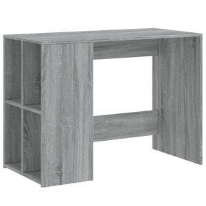 vidaXL Бюро, сив сонома, 102x50x75 см, инженерно дърво