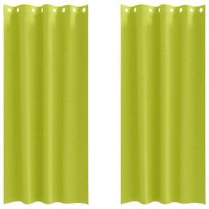 vidaXL Завеси за затъмняване с пръстени 2 бр. Зелено 225 x 140 см
