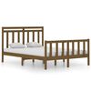 vidaXL Рамка за легло меденокафява дърво 120x190 см Small Double