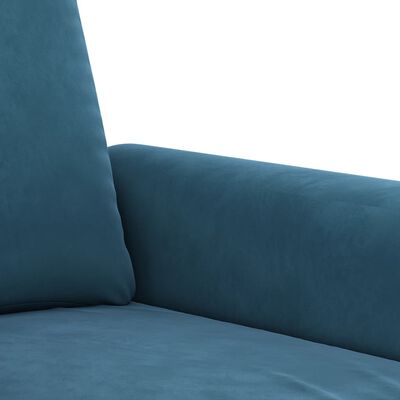 vidaXL Кресло, синьо, 60 см, кадифе