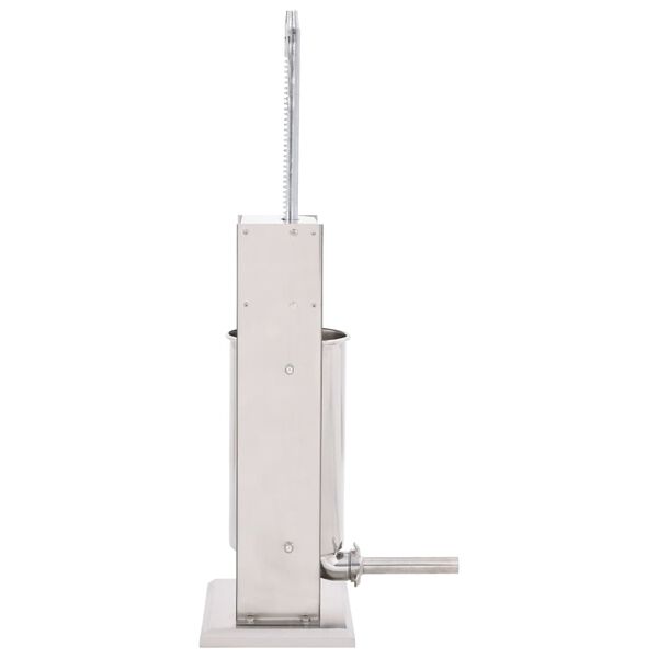 vidaXL Ръчна пълначка за наденици, сребриста, 15 л, неръждаема стомана