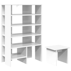 vidaXL Шкаф за обувки 2 бр. 62 x 35 x 100 см Инженерна дървесина Бяло