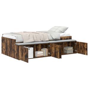 vidaXL Рамка за легло Димян дъб 90 x 200 cm Инженерна дървесина
