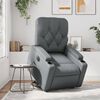 vidaXL Електрически изправящ реклайнер стол, сив, изкуствена кожа