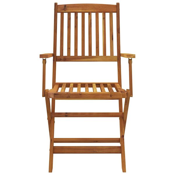 vidaXL Градински трапезен комплект, сгъваем, 7 части, акация масив