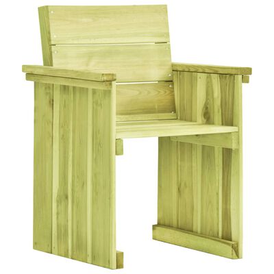 vidaXL Градински стол, импрегнирана борова дървесина