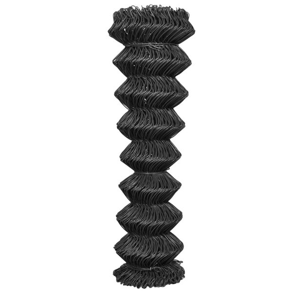 vidaXL Плетена оградна мрежа, стомана, 25x1,5 м, сива