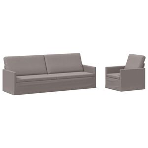 vidaXL Комплект дивани 2 pcs Таупе Текстил