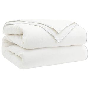 vidaXL Завивка TRIER 200x220см 4 сезона 140+220GSM Бяло Дизайн 2 в 1