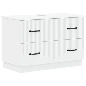 vidaXL Шкаф за мивка в баня HOORN Бяло 82 x 41 x 56 см
