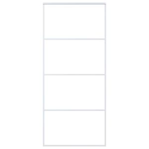 vidaXL Плъзгаща се врата матирано ESG стъкло и алуминий 90x205 см бяла