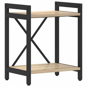 vidaXL Рафт за книги 40 x 30 x 50 cm Инженерна дървесина Сонома дъб