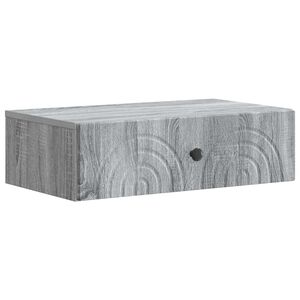 vidaXL Стенен страничен масичка 59 x 34,5 x 17 см Инженерна дървесина