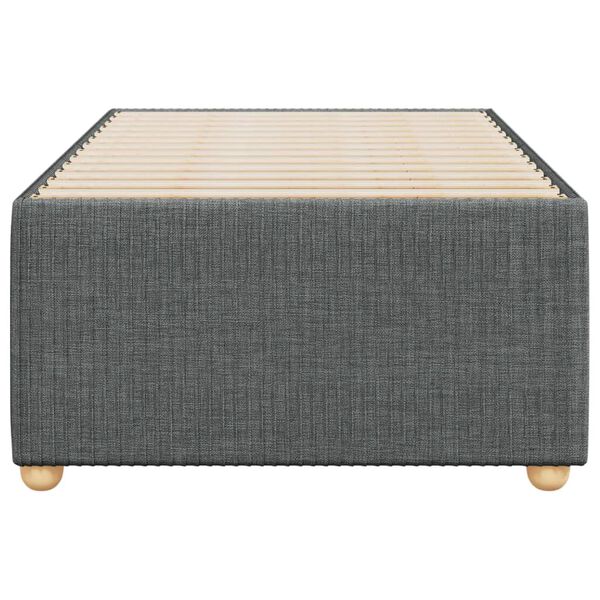 vidaXL Рамка за легло, тъмносив, единично, текстил