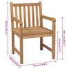 vidaXL Градински столове, 4 бр, възглавници таупе, тиково дърво масив