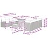 vidaXL Градински Софа Комплект 11 pcs Черен и кремав 90 x 55 x 71 cm