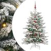 vidaXL Изкуствено коледно дърво с хингед Бяло 150 cm PE и PVC