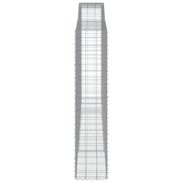 vidaXL Дъговидна габионна кошница 400x50x220/240 см поцинковано желязо