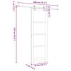 vidaXL Преплъзваща се врата ORKDAL Естествено и черно 78 x 232 см