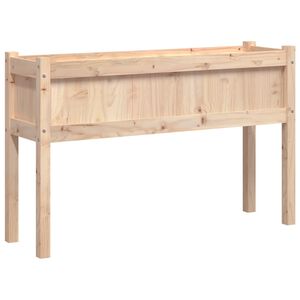 vidaXL Градинска кашпа с крака, 110x31x70 см, борово дърво масив