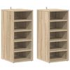 vidaXL Шкафове за обувки 2 бр дъб сонома 31,5x35x70 см инженерно дърво