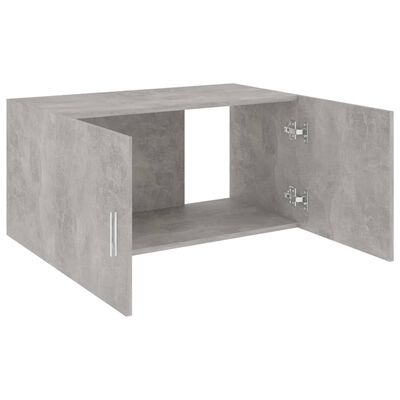 vidaXL Шкаф за стена, бетонно сиво, 80x39x40 см, ПДЧ