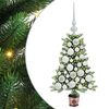 vidaXL Коледно дърво с 150 LED светодиода с поставка Зелен 65 cm ПЕ