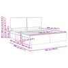 vidaXL Рамка за легло Черно 200 x 200 cm Солидно борово дърво