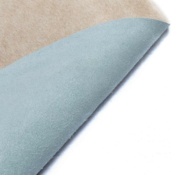 vidaXL Килим, естествена телешка кожа, бежов, 180x220 см