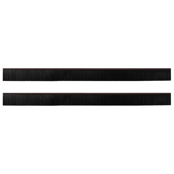 vidaXL Самозалепващи се четки за уплътняване на врати 2 pcs Кафяво