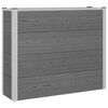 vidaXL Градинска повдигната леха Сиво 100 x 30 x 82 см WPC и алуминий