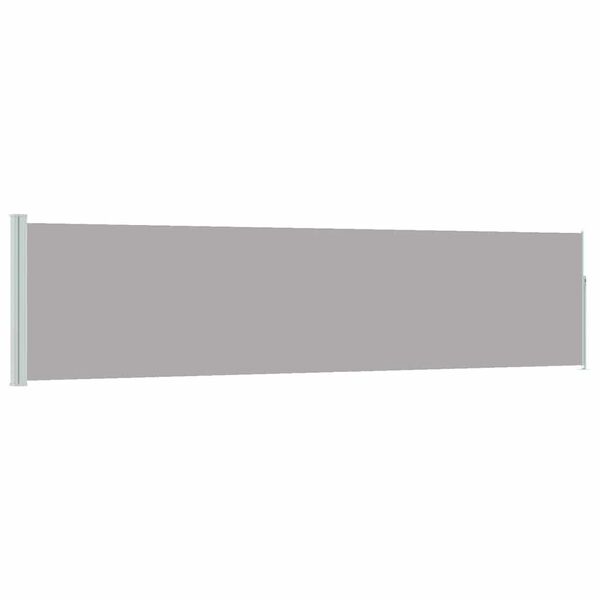 vidaXL Прибираща се странична тента, 120x500 см, сива